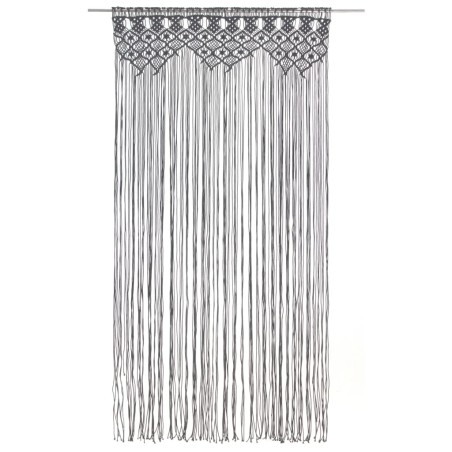 vidaXL Cortina de macramé algodón gris antracita 140x240 cm