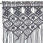 vidaXL Cortina de macramé algodón gris antracita 140x240 cm vidaXL Cortina de macramé algodón gris antracita 140x240 cm