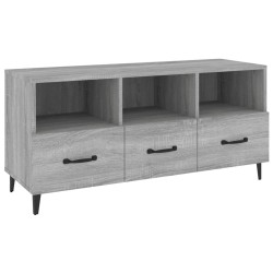 vidaXL Mueble de TV madera contrachapada gris Sonoma 102x35x50 cm