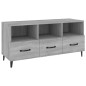vidaXL Mueble de TV madera contrachapada gris Sonoma 102x35x50 cm