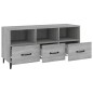 vidaXL Mueble de TV madera contrachapada gris Sonoma 102x35x50 cm
