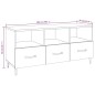 vidaXL Mueble de TV madera contrachapada gris Sonoma 102x35x50 cm