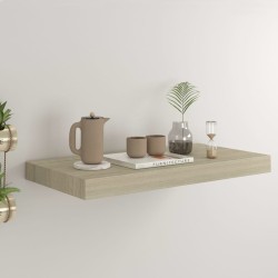 vidaXL Estante flotante de pared MDF color roble 50x23x3,8 cm