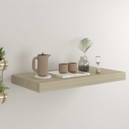 vidaXL Estante flotante de pared MDF color roble 50x23x3,8 cm