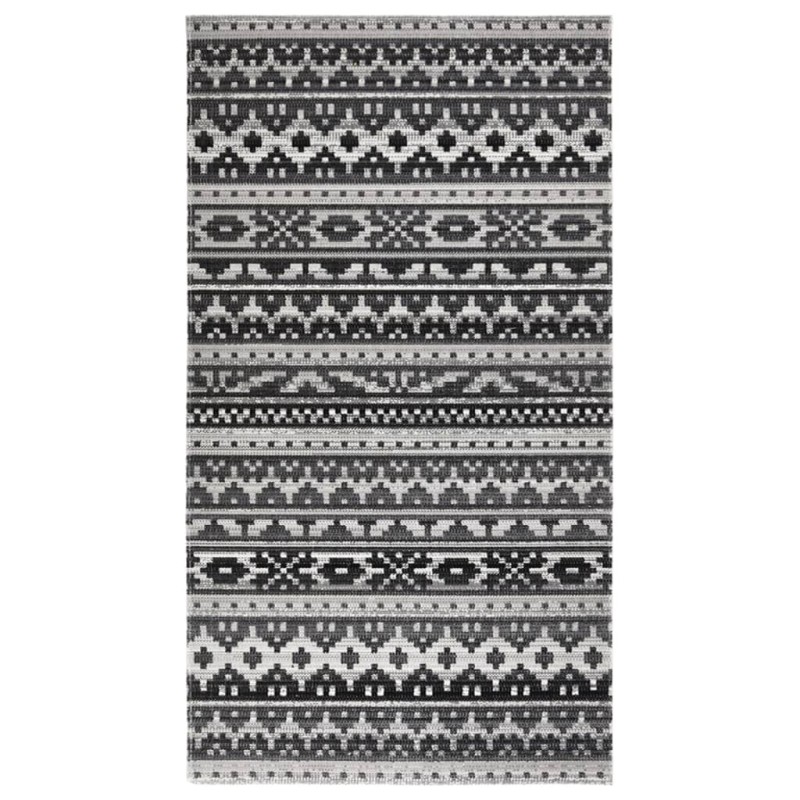 vidaXL Alfombra de exterior tejido plano gris oscuro 115x170 cm vidaXL Alfombra de exterior tejido plano gris oscuro 115x170 cm