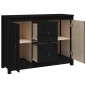 vidaXL Aparador de madera maciza de pino negro 100x35x74 cm vidaXL Aparador de madera maciza de pino negro 100x35x74 cm