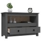 vidaXL Mueble de TV de madera maciza de pino gris 79x35x52 cm