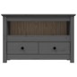 vidaXL Mueble de TV de madera maciza de pino gris 79x35x52 cm