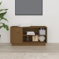 vidaXL Mueble de TV madera maciza de pino marrón miel 80x35x40,5 cm