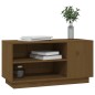 vidaXL Mueble de TV madera maciza de pino marrón miel 80x35x40,5 cm