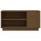 vidaXL Mueble de TV madera maciza de pino marrón miel 80x35x40,5 cm