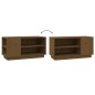 vidaXL Mueble de TV madera maciza de pino marrón miel 80x35x40,5 cm