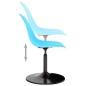 vidaXL Sillas de comedor giratorias 2 unidades PP azul vidaXL Sillas de comedor giratorias 2 unidades PP azul