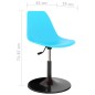 vidaXL Sillas de comedor giratorias 2 unidades PP azul vidaXL Sillas de comedor giratorias 2 unidades PP azul