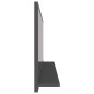 vidaXL Espejo de baño madera contrachapada gris 90 x 10,5 x 37 cm vidaXL Espejo de baño madera contrachapada gris 90 x 10,5 x 37 cm