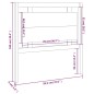vidaXL Cabecero de cama madera maciza de pino gris 95,5x4x100 cm