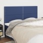 vidaXL Cabeceros 4 unidades de tela azul 100x5x78/88 cm