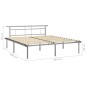 vidaXL Estructura de cama de metal gris 180x200 cm vidaXL Estructura de cama de metal gris 180x200 cm