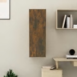 vidaXL Mueble para TV madera contrachapada roble ahumado 30,5x30x90 cm