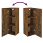 vidaXL Mueble para TV madera contrachapada roble ahumado 30,5x30x90 cm vidaXL Mueble para TV madera contrachapada roble ahumado 30,5x30x90 cm