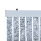 vidaXL Cortina mosquitera de chenilla blanca y gris 100x220 cm vidaXL Cortina mosquitera de chenilla blanca y gris 100x220 cm