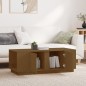 vidaXL Mesa de centro madera maciza de pino marrón miel 110x50x40 cm vidaXL Mesa de centro madera maciza de pino marrón miel 110x50x40 cm