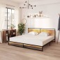 vidaXL Estructura de cama de metal 200x200 cm vidaXL Estructura de cama de metal 200x200 cm