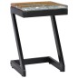 vidaXL Mesa de centro madera maciza de teca y polirresina 30x30x50 cm vidaXL Mesa de centro madera maciza de teca y polirresina 30x30x50 cm
