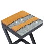 vidaXL Mesa de centro madera maciza de teca y polirresina 30x30x50 cm vidaXL Mesa de centro madera maciza de teca y polirresina 30x30x50 cm