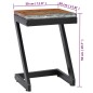 vidaXL Mesa de centro madera maciza de teca y polirresina 30x30x50 cm vidaXL Mesa de centro madera maciza de teca y polirresina 30x30x50 cm