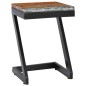 vidaXL Mesa de centro madera maciza de teca y polirresina 30x30x50 cm vidaXL Mesa de centro madera maciza de teca y polirresina 30x30x50 cm