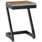 vidaXL Mesa de centro madera maciza de teca y polirresina 30x30x50 cm vidaXL Mesa de centro madera maciza de teca y polirresina 30x30x50 cm