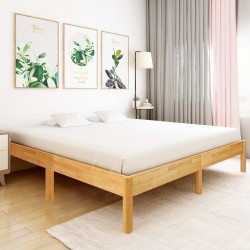 vidaXL Estructura de cama de madera maciza de roble 200x200 cm