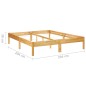 vidaXL Estructura de cama de madera maciza de roble 200x200 cm vidaXL Estructura de cama de madera maciza de roble 200x200 cm