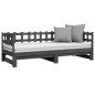 vidaXL Sofá cama extraíble madera maciza de pino gris 2x(90x200) cm vidaXL Sofá cama extraíble madera maciza de pino gris 2x(90x200) cm