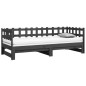 vidaXL Sofá cama extraíble madera maciza de pino gris 2x(90x200) cm vidaXL Sofá cama extraíble madera maciza de pino gris 2x(90x200) cm