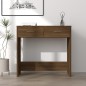 vidaXL Escritorio de madera contrachapada marrón roble 80x40x75 cm vidaXL Escritorio de madera contrachapada marrón roble 80x40x75 cm