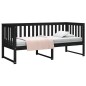 vidaXL Sofá cama de madera maciza de pino negro 80x200 cm vidaXL Sofá cama de madera maciza de pino negro 80x200 cm