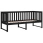 vidaXL Sofá cama de madera maciza de pino negro 80x200 cm vidaXL Sofá cama de madera maciza de pino negro 80x200 cm