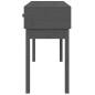 vidaXL Mesa consola de madera maciza de pino gris 114x40x75 cm