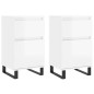 vidaXL Aparadores 2 uds madera de ingeniería blanco brillo 40x35x70 cm vidaXL Aparadores 2 uds madera de ingeniería blanco brillo 40x35x70 cm