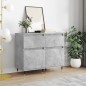 vidaXL Aparadores 2 uds madera de ingeniería gris hormigón 40x35x70 cm vidaXL Aparadores 2 uds madera de ingeniería gris hormigón 40x35x70 cm