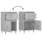 vidaXL Aparadores 2 uds madera de ingeniería gris hormigón 40x35x70 cm vidaXL Aparadores 2 uds madera de ingeniería gris hormigón 40x35x70 cm