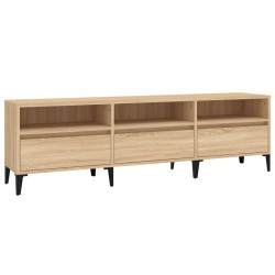 vidaXL Mueble de TV madera contrachapada roble Sonoma 150x30x44,5 cm