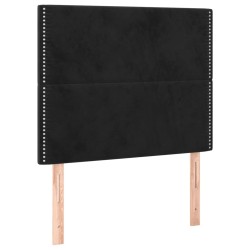 vidaXL Cabeceros 2 unidades de terciopelo negro 100x5x78/88 cm