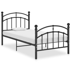 vidaXL Estructura de cama de metal negro 100x200 cm