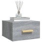 vidaXL Mesitas de noche de pared 2 uds color gris Sonoma 35x35x20 cm