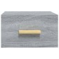 vidaXL Mesitas de noche de pared 2 uds color gris Sonoma 35x35x20 cm