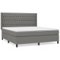 vidaXL Cama box spring con colchón tela gris oscuro 180x200 cm vidaXL Cama box spring con colchón tela gris oscuro 180x200 cm
