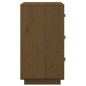 vidaXL Mesita de noche madera maciza de pino marrón miel 40x40x75 cm vidaXL Mesita de noche madera maciza de pino marrón miel 40x40x75 cm